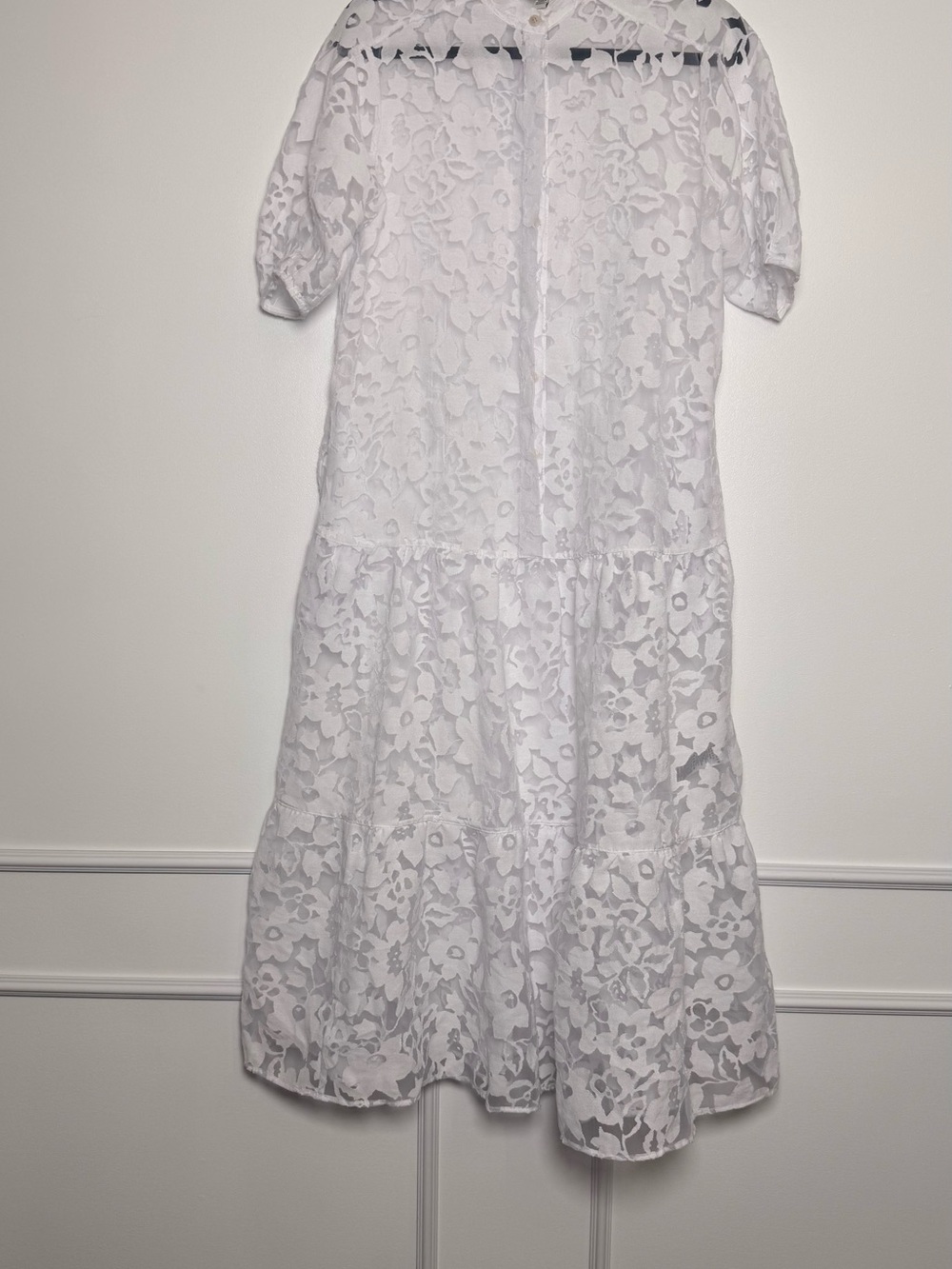Ted Baker Claarey Floral Motif Tiered Midi Dress Oversized Excellent Condition 0 - Picture 4 of 6